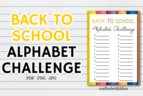 Back to School Alphabet Challenge Game