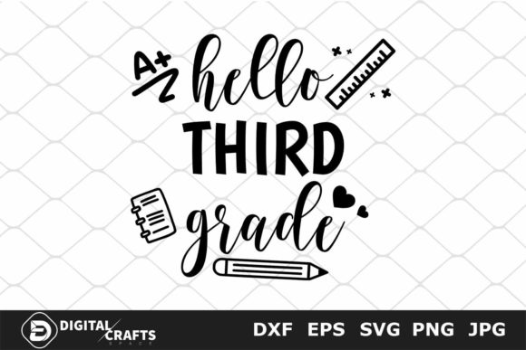 Hello Third Grade SVG, Back to School – A Versatile Design for Creative Projects