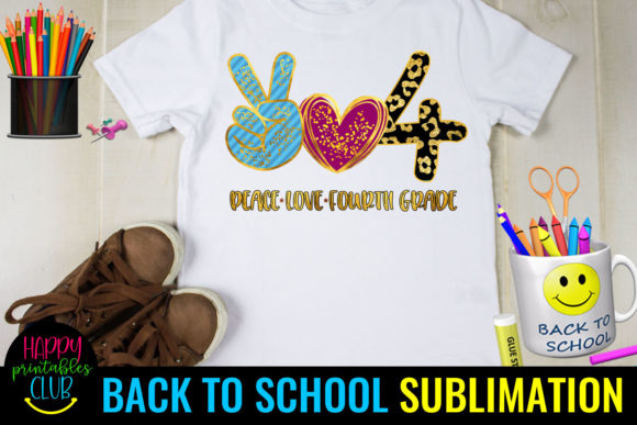 Peace Love Fourth Grade Back to School: A Versatile Design Resource for Creative Projects