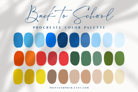 Procreate Color Palette Back to School